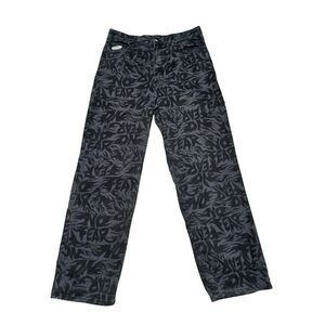 NO FEAR X HM FIRE MONOGRAM‎ RACING JEANS DENIM BAGGY SKATER GREY 4